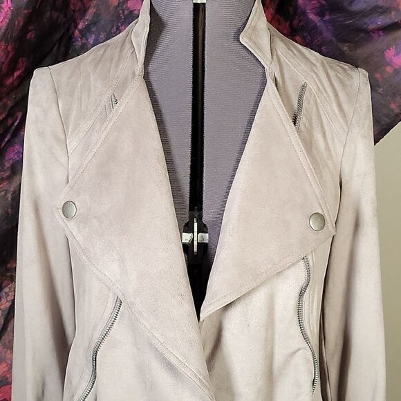 INC Faux Suede Open Jacket Sz S - Picture 5 of 12